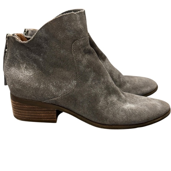 LUCKY BRAND Lahela Genuine Suede Gray Booties - Picture 3 of 10